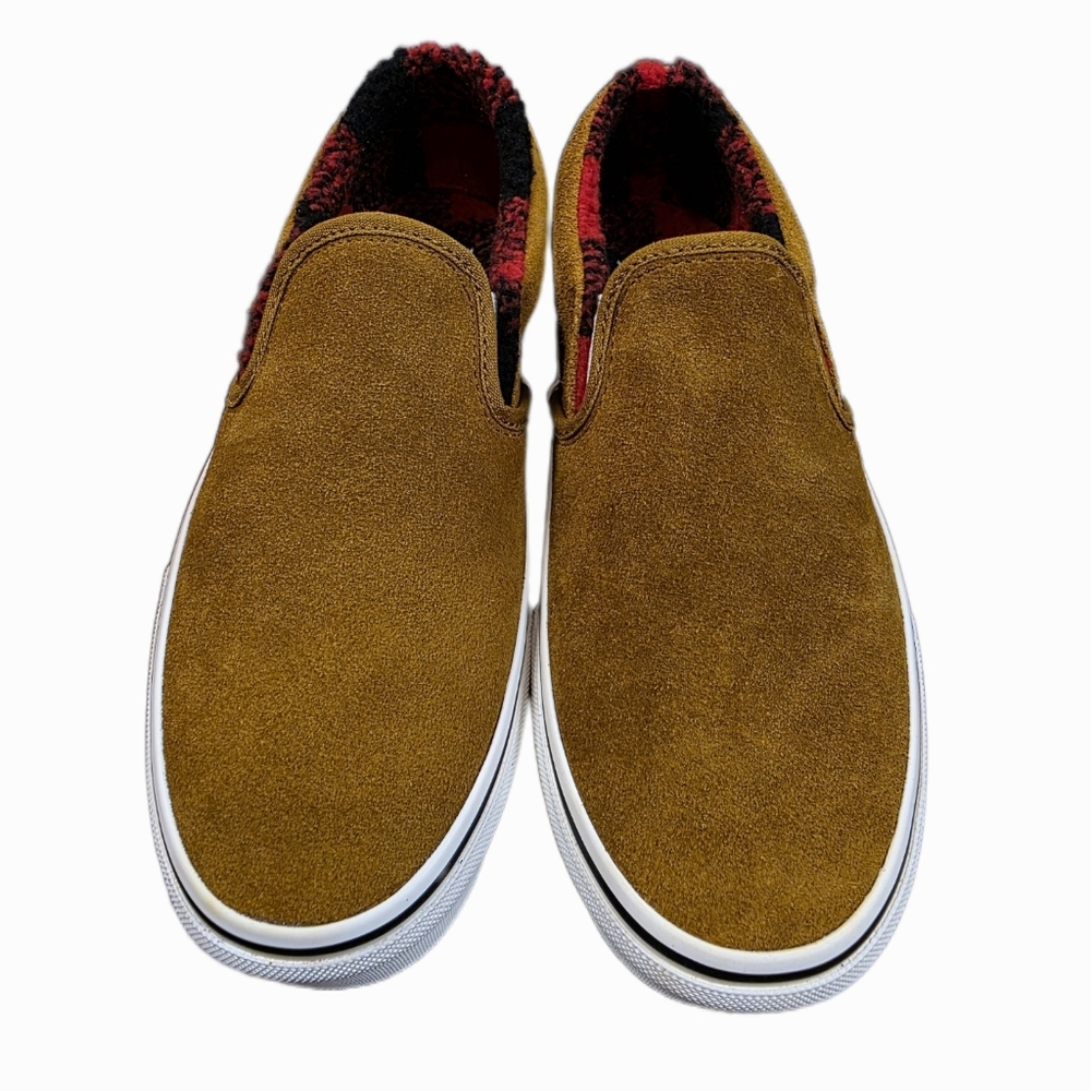 Vans Men's Tan Suede Slip-On Shoes - Picture 5 of 6